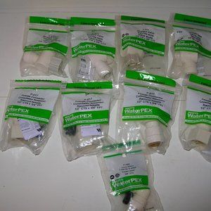 9 ~ WATTS FEMALE CONNECTOR 1/2x3/4 P617; STRAIGHT VALVE1/2x3/8 P673; UNION EL 42